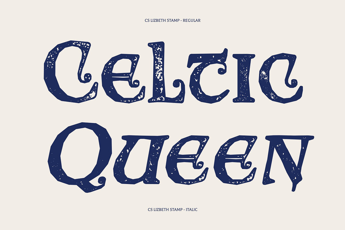 CS Lizbeth Stamp, a Serif Font by Craft Supply Co. (Photo 3 of 8)
