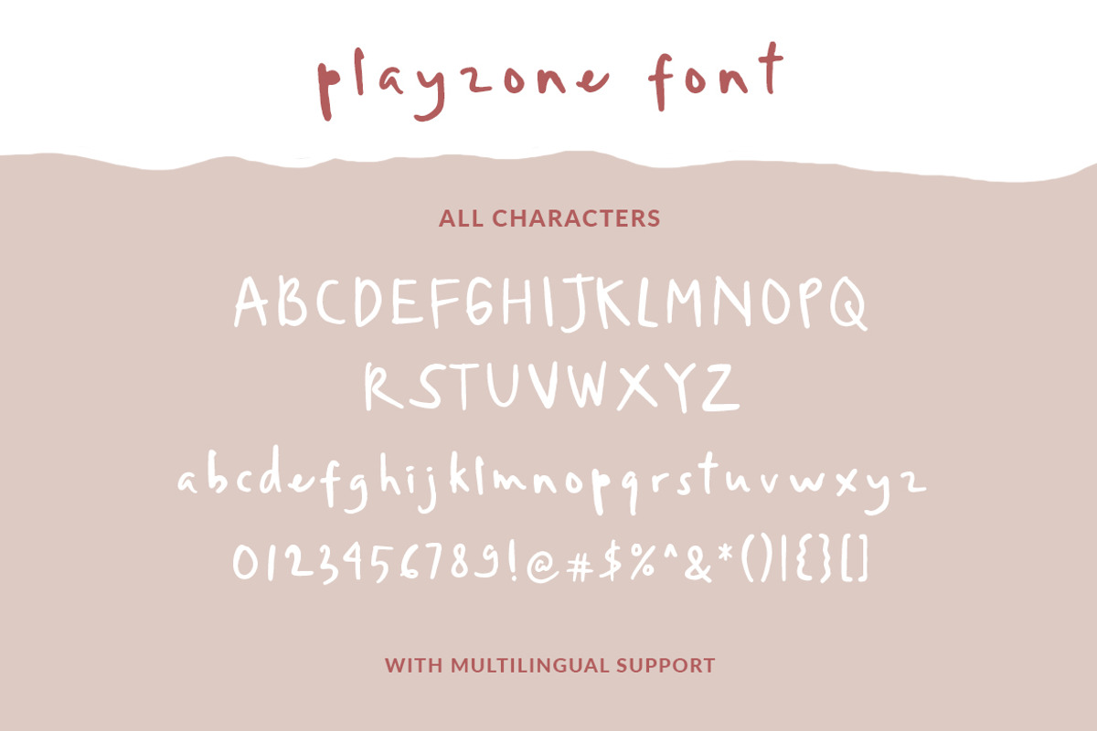 Playzone - Handwritten Doodle Font, a Font by Weape Studio (Photo 7 of 8)