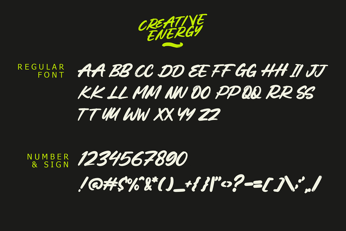 Creative Energy - Modern Brush Font, a Handwritten Font by Letterara (Photo 12 of 14)