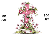 Whimsical Easter Cross Floral Spring, a Seasonal Illustration by GiraffeCreative (Thumbnail 20 of 20)