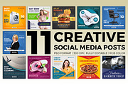 Social Media Posts Template, a Social Media Template by OWPictures (Thumbnail 1 of 12)