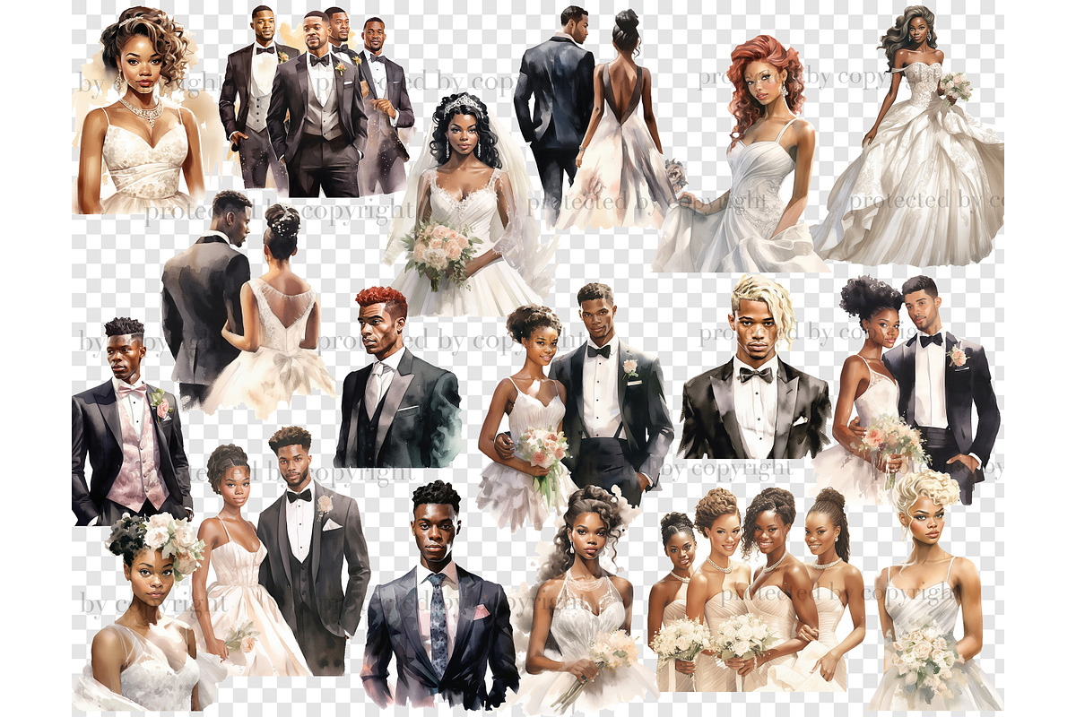 Just Married Clipart, a Person Illustration by GlamArtZhanna (Photo 4 of 5)