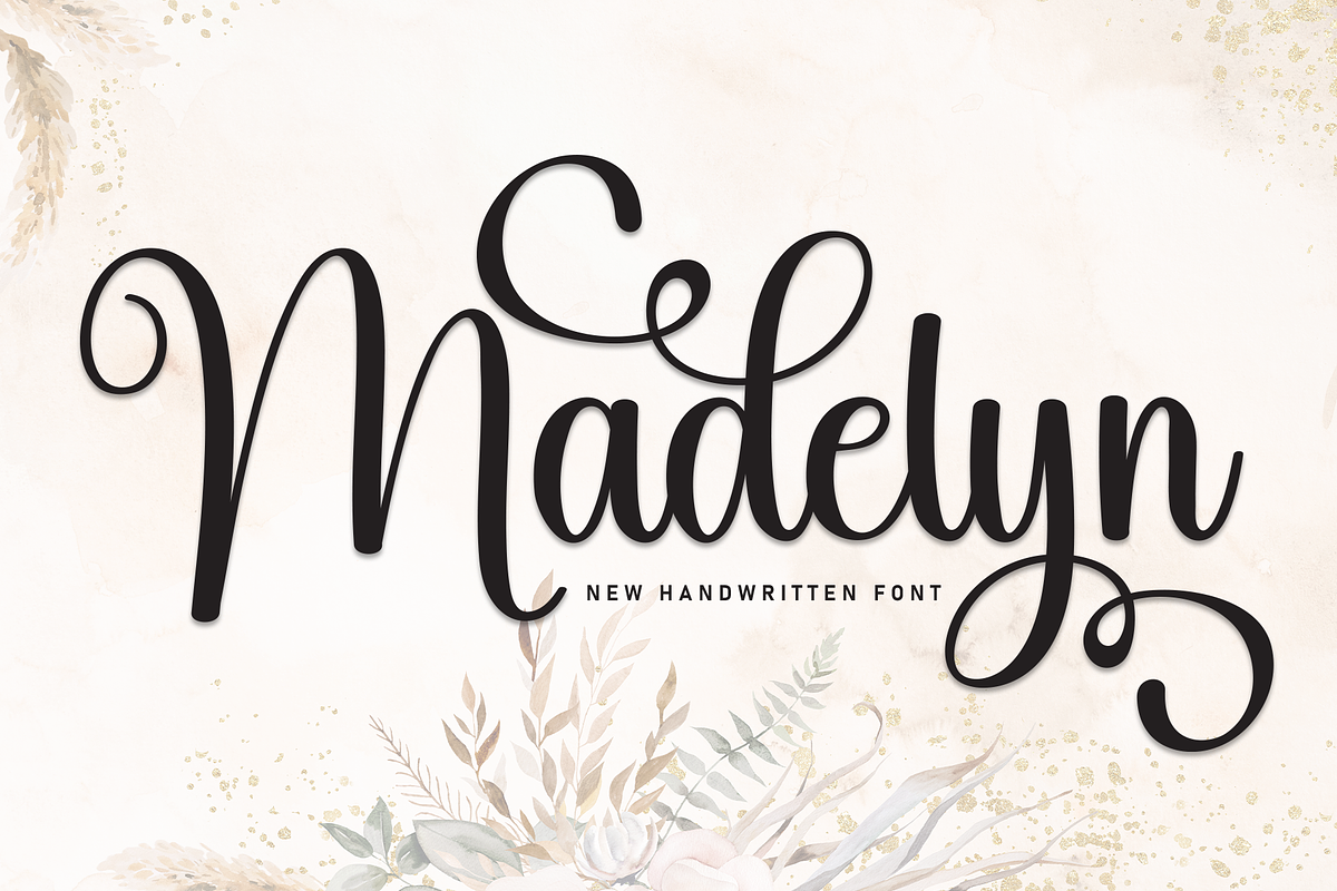 Madelyn | Script Font, a Handwritten Font by Scratchones (Photo 1 of 9)