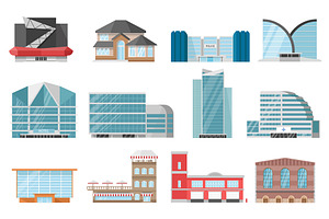 City Buildings Icon Set