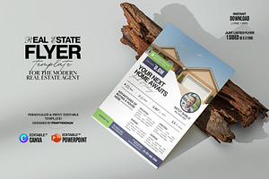 Real Estate Property Flyer for Canva, a Flyer Template by Prapti Design