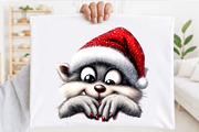 Christmas Peeking Characters Clipart, a Seasonal Illustration by SVGArt (Thumbnail 5 of 5)