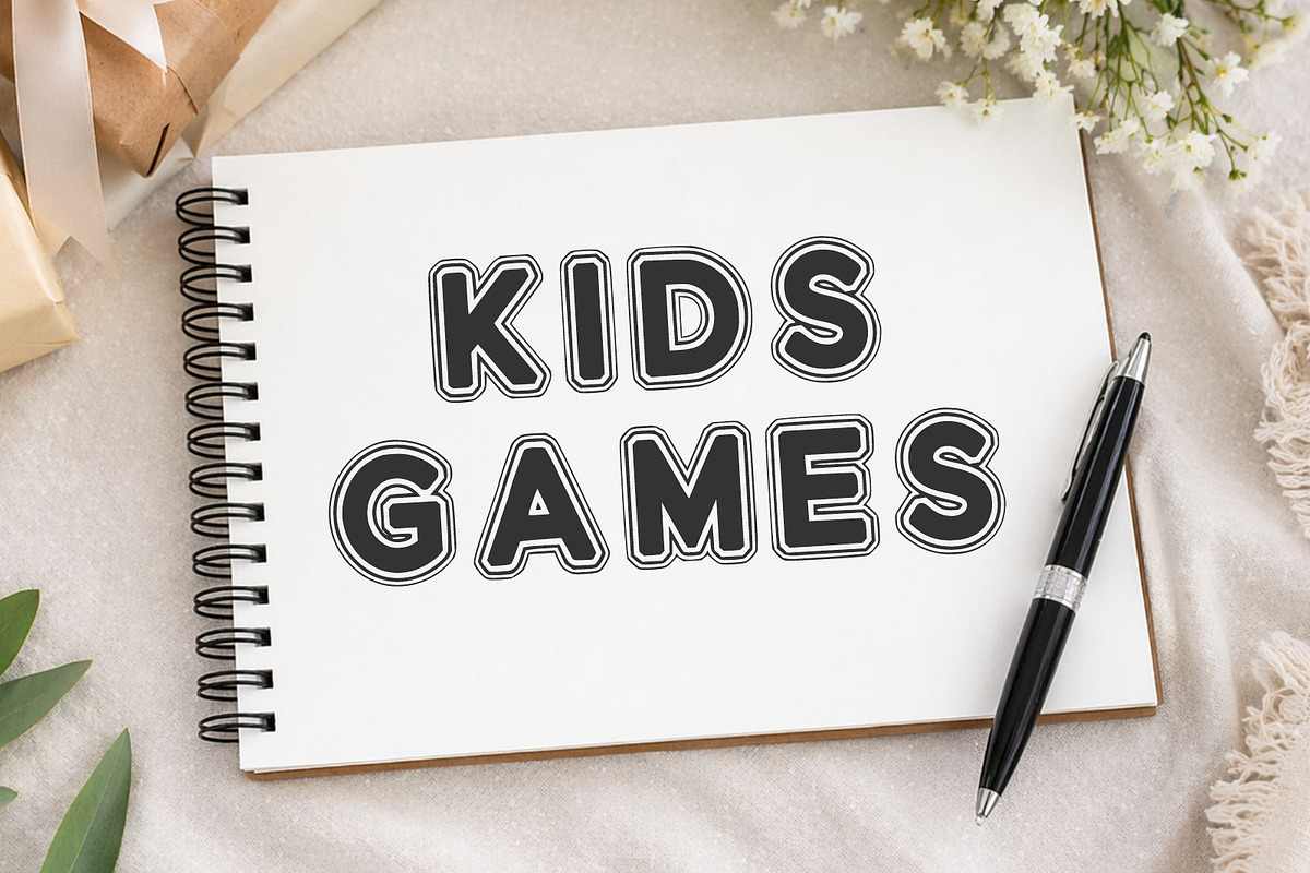 Cutt Sticker | Cute Outline Font, a Sans Serif Font by Fourteen Letter (Photo 2 of 6)