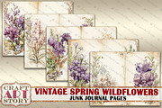 Spring Wildflowers junk journal Page, a Decorative Illustration by CraftArtStory (Thumbnail 2 of 5)