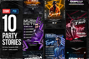 10 DJ Party Social Media Stories, a Social Media Template by OnurDemircan (Thumbnail 1 of 5)