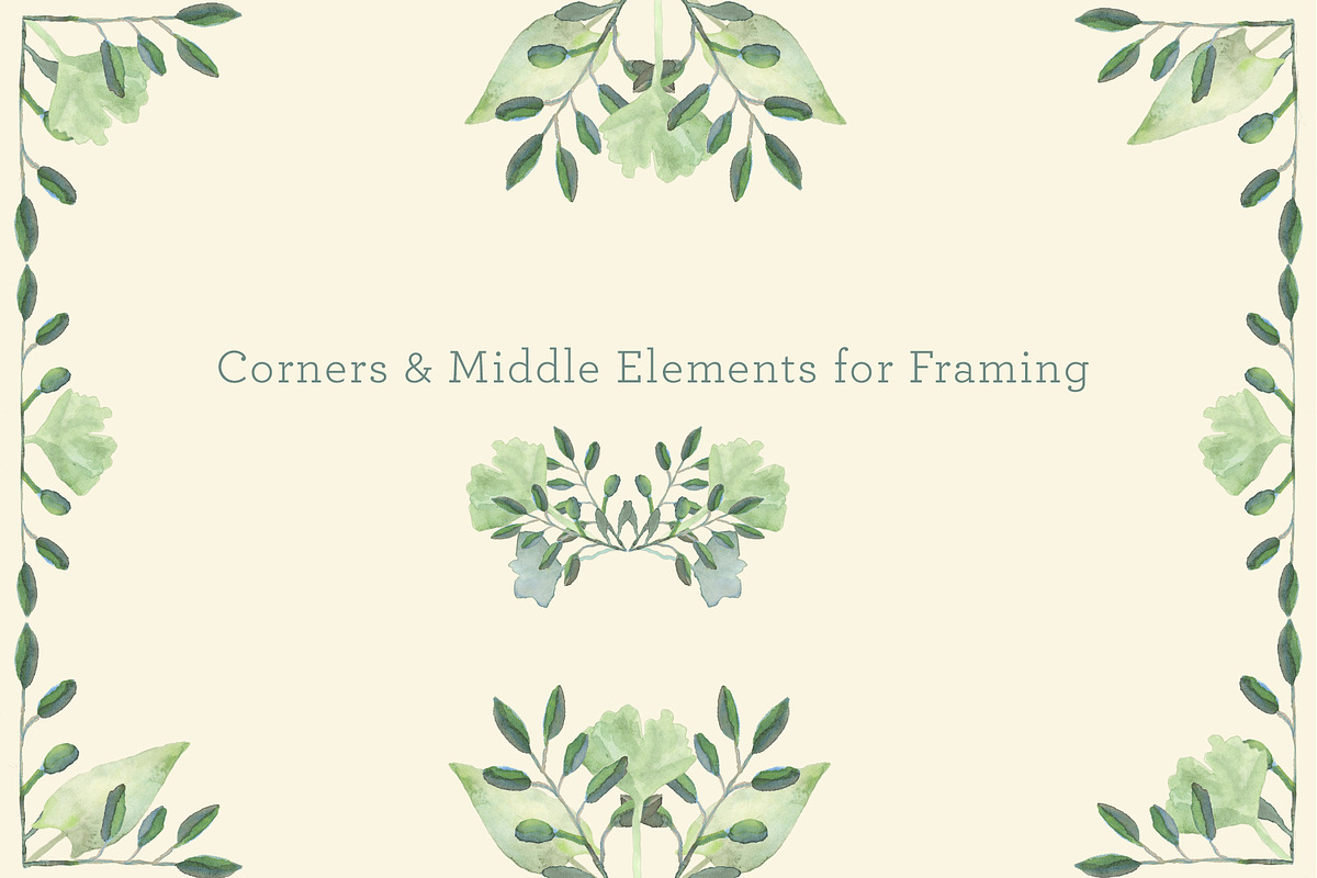 Botanical Watercolor Leaves, a Texture Graphic by Carolyn Packard Design (Photo 4 of 8)