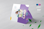 Kids Summer Camp Square Trifold, a Brochure Template by Designsoul14 (Thumbnail 1 of 5)