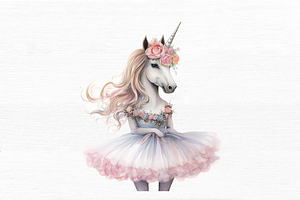 Ballerina Unicorn Clipart