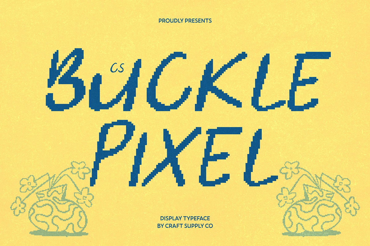 CS Buckle Pixel, a Handwritten Font by Craft Supply Co. (Photo 1 of 8)