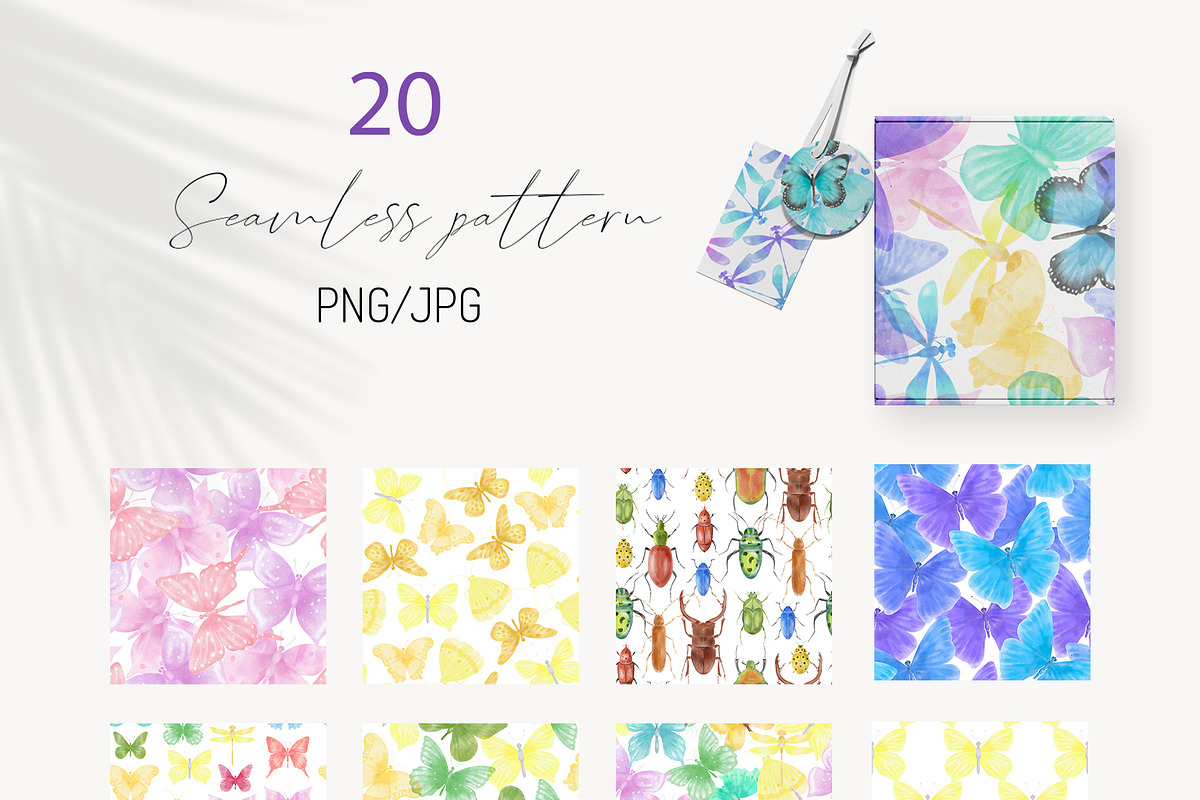 Butterfly Retro 70, a Pattern Graphic by mila_leev (Photo 8 of 8)