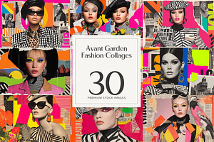 Avant Garden Fashion Collages, a Wallpaper Graphic by HipFonts