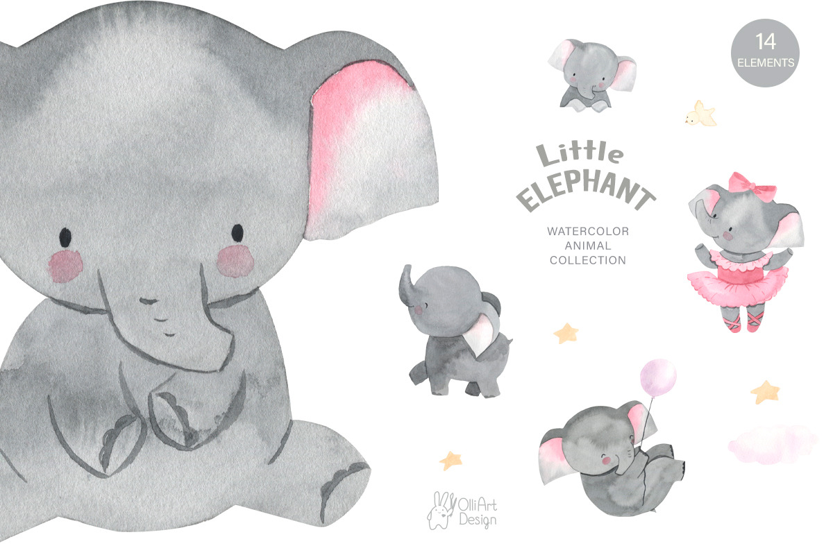 Kids BUNDLE. Watercolor, an Animal Illustration by OlliArtDesign (Photo 11 of 22)