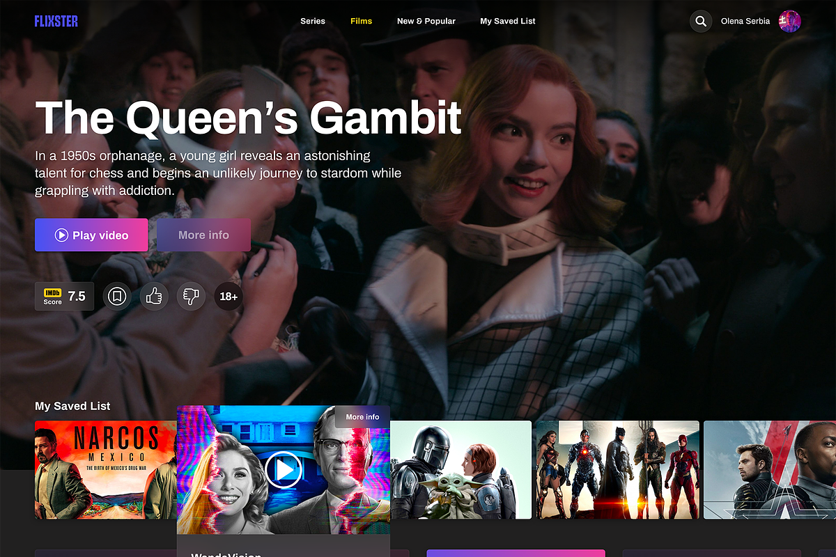 Flixster streaming service web kit, an UI Kit Template by SPACECAKE (Photo 15 of 15)