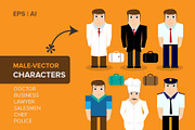 MALE-VECTORS CHARACTERS  EPS | CS4+, a Work Illustration by SUBCUTANEO STORE (Thumbnail 1 of 2)