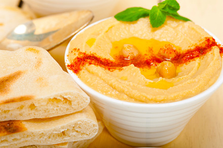 Hummus with pita bread, a Food & Drink Photo by keko64