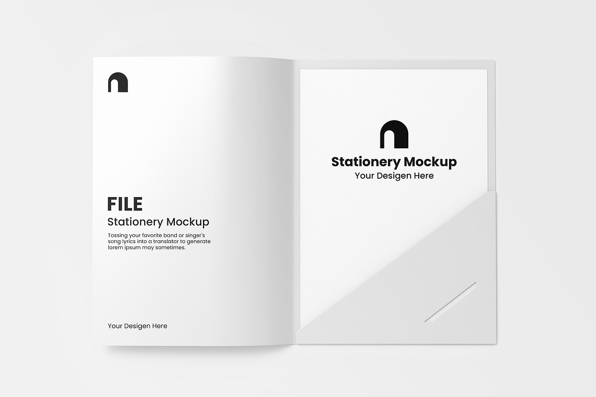 Stationery File Mockup PSD Template, an Advertising Mockup by graphypix (Photo 3 of 4)
