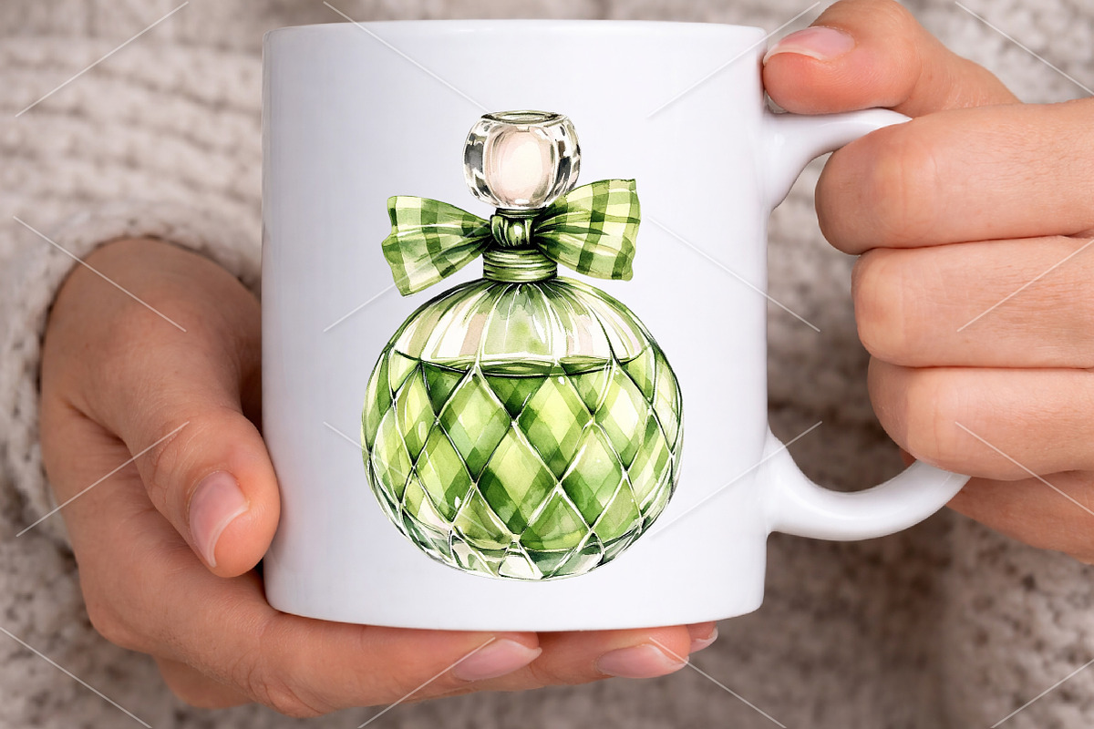 Luxury Green Gingham Summer Clipart, an Illustration by Canvas Craft (Photo 5 of 7)
