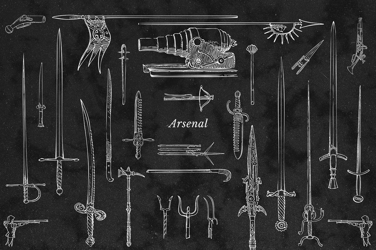 Medieval Weapons and Armour Vectors, an Object Graphic by Freezerondigital (Photo 2 of 12)