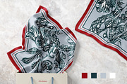 Crimson & Silver Botanical Scarf, an Object Graphic by ilustrinna (Thumbnail 5 of 9)
