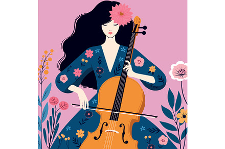 Woman Playing Cello