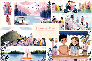 Summer- 206 AI illustrations