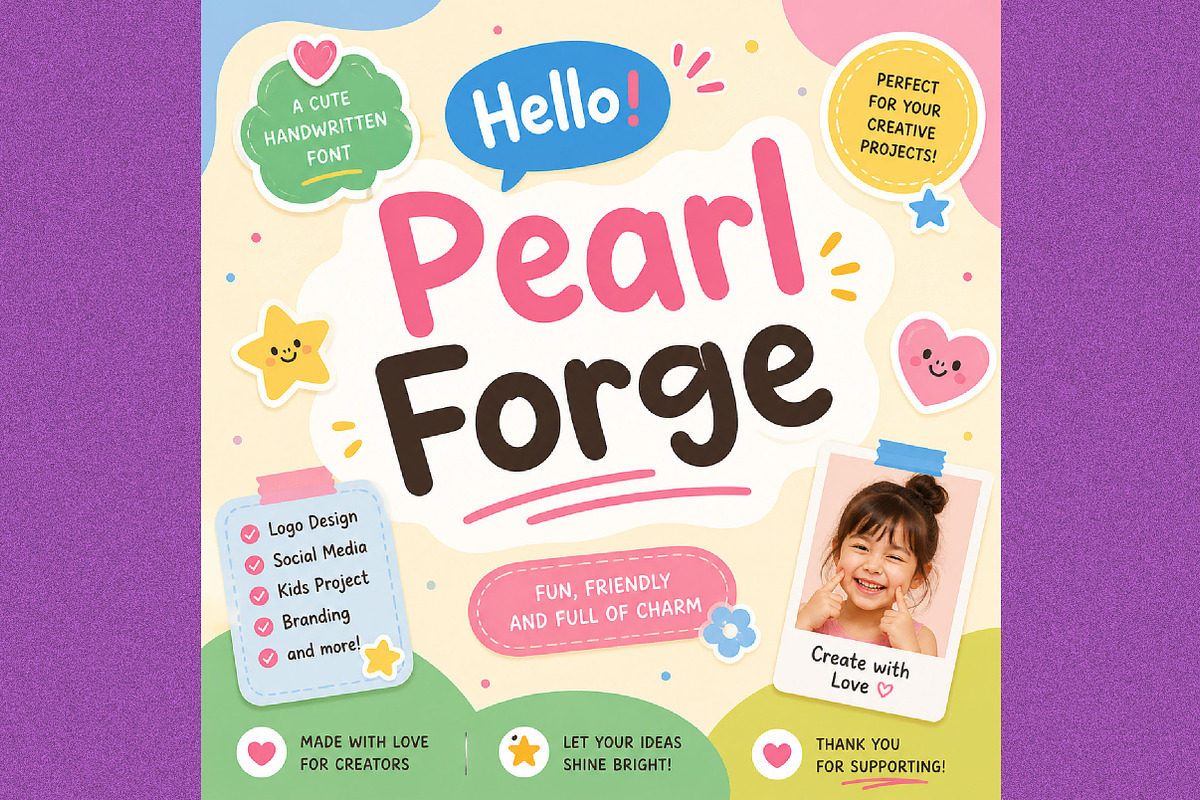 Pearl Forge, a Handwritten Font by Wow Magic (Photo 3 of 4)