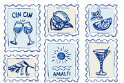 Hand drawn Amalfi coast postage, a Food Illustration by Zimages (Thumbnail 3 of 3)