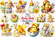 Spring baby clipart, an Illustration by RobertsArt (Thumbnail 1 of 7)