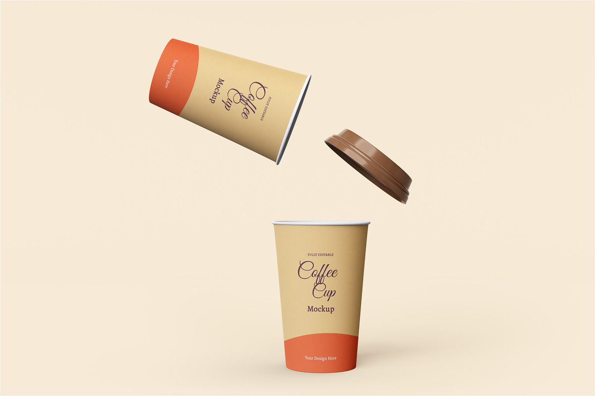 Coffee bag and coffee cup mockup, a Cups & Container Mockup by Runend (Photo 7 of 22)