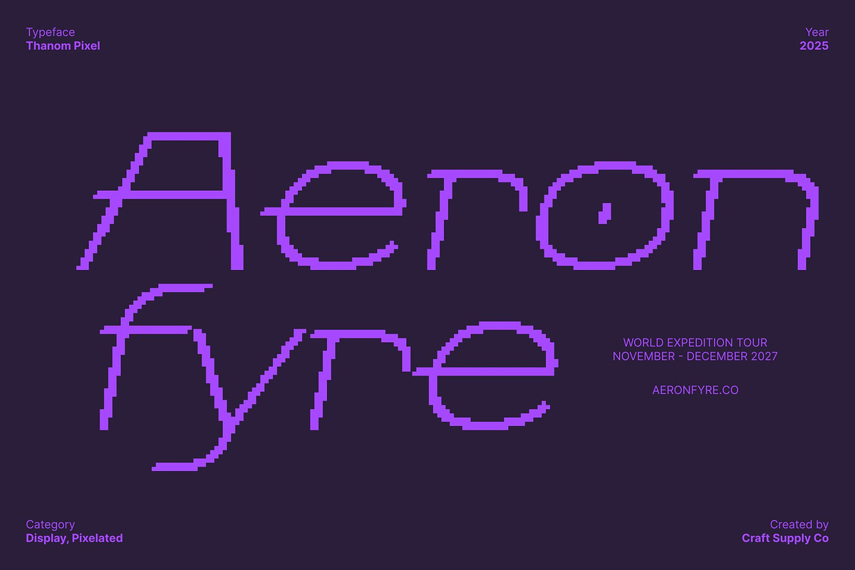 Thanom Pixel, a Sans Serif Font by Craft Supply Co. (Photo 4 of 8)