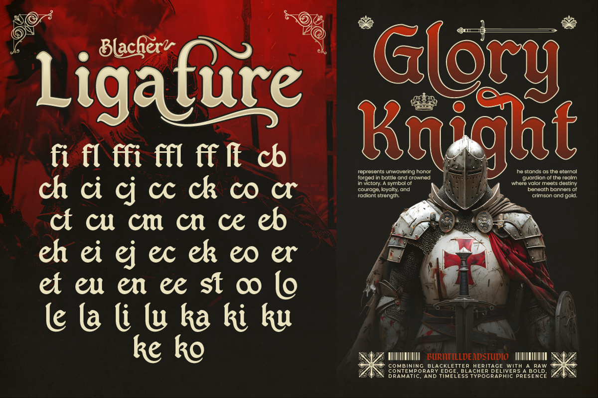 Blacher, a Blackletter Font by Burntilldead (Photo 9 of 11)