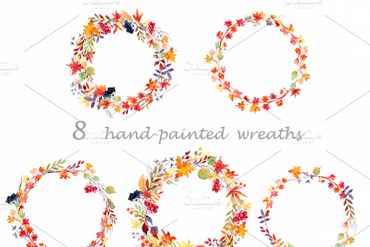 It's Autumn Watercolor Clipart, a Decorative Illustration by AqwaColor (Photo 3 of 4)