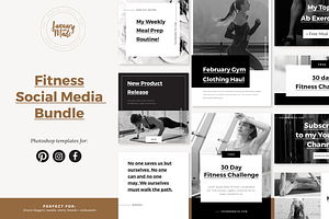 Fitness Social Media Template Bundle