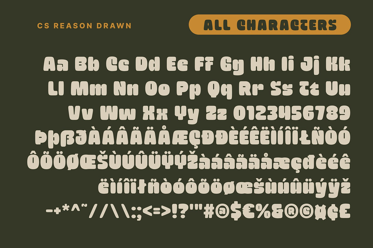 CS Reason Drawn – Bold Display Font, a Sans Serif Font by Craft Supply Co. (Photo 8 of 8)