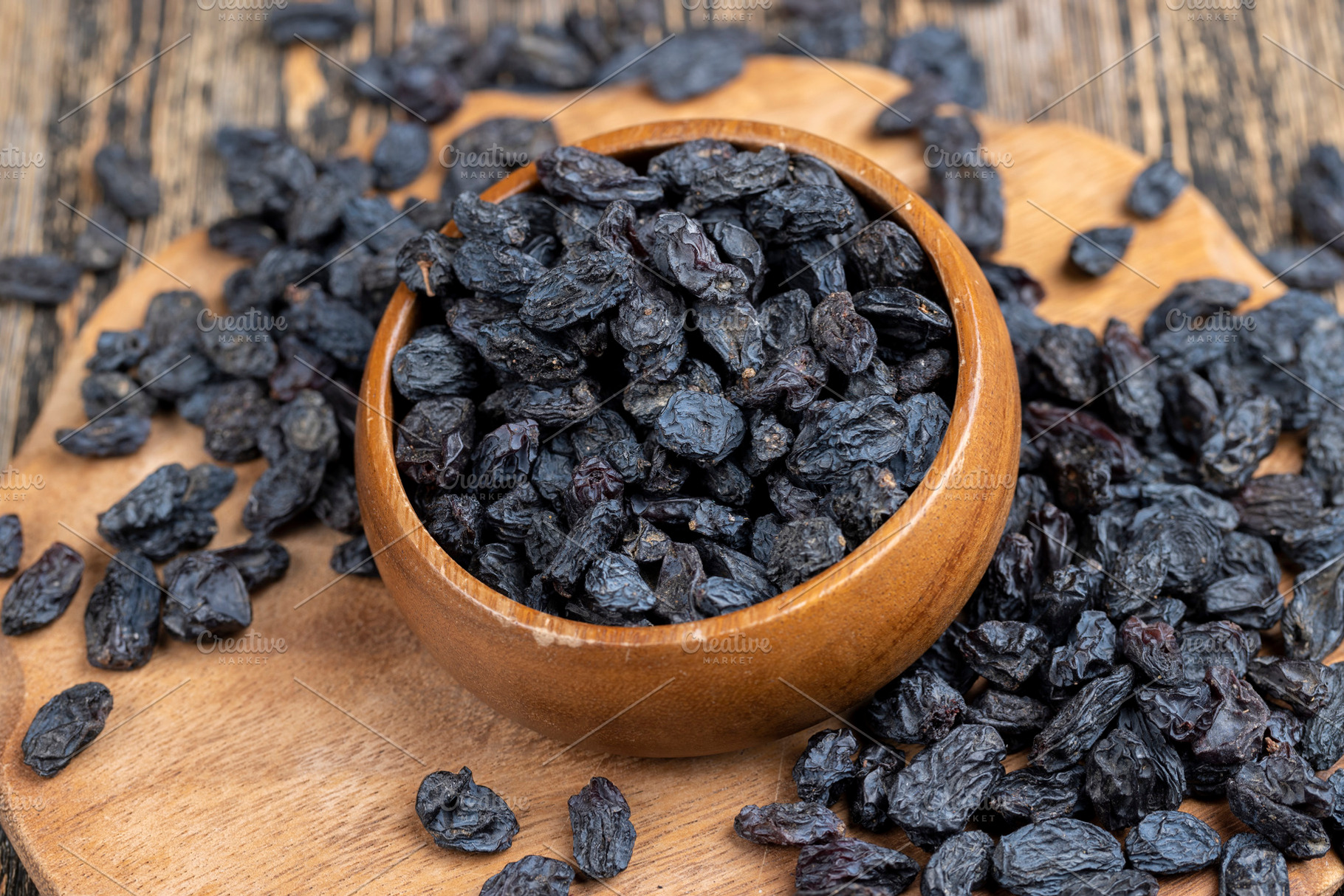 dry blue raisins from large grapes, a Photo by MyPhotos