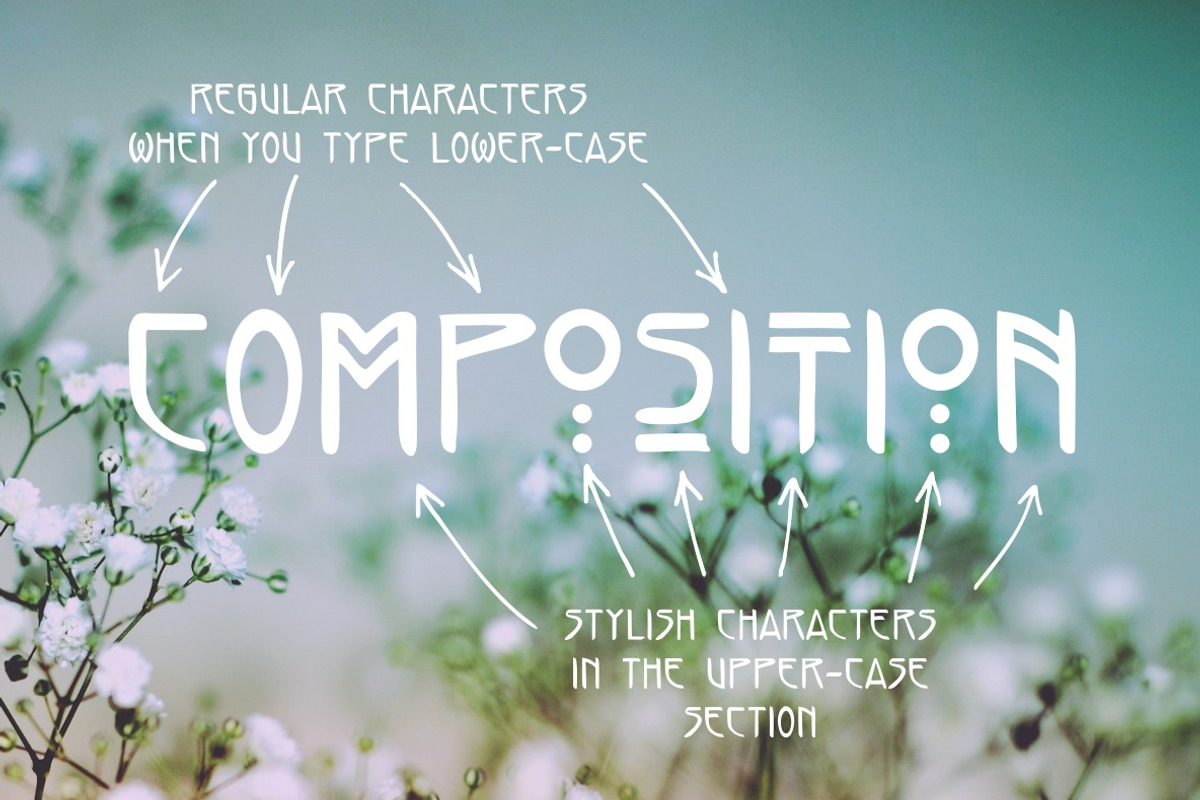 Elodie - Hand Made Art Nouveau Font preview 5