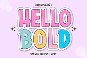 Hello Bold - Cute Chunky Font, a Sans Serif Font by KiddoGlyphs Studio (Thumbnail 1 of 5)
