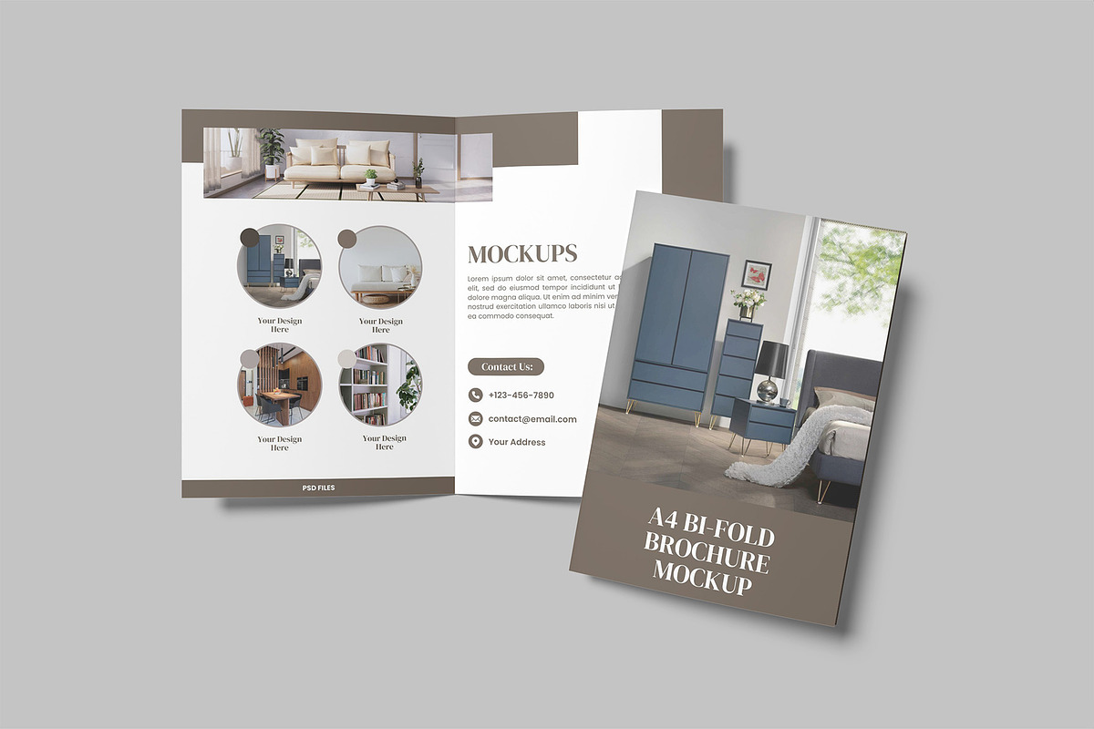 A4 Bifold Brochure Mockup, a Brochure Template by Graphiculon (Photo 11 of 11)