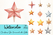 Christmas Star Ornament with Glitter, an Illustration by CrexoraLab (Thumbnail 1 of 5)