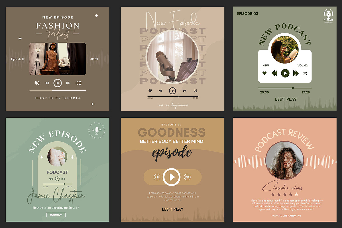 Canva instagram Podcast Template, a Social Media Template by illycreative (Photo 3 of 5)