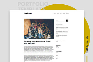 Portfolio PSD Template 3 - Seniman