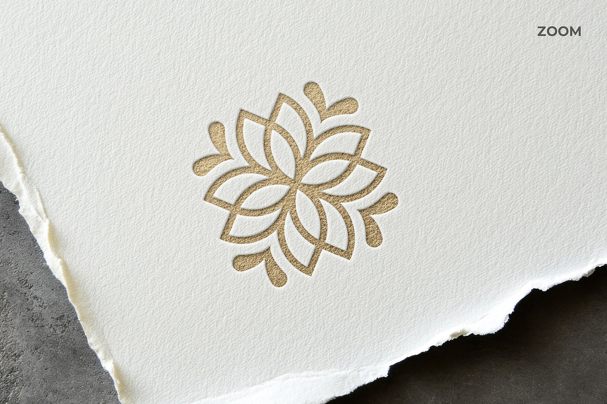 Gold Debossed Paper Logo Mockup, a Mockup by Design Squad (Photo 4 of 4)