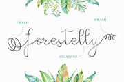 Forestelly familly + swashes, a Script Font by Rad Fonts (Thumbnail 3 of 4)