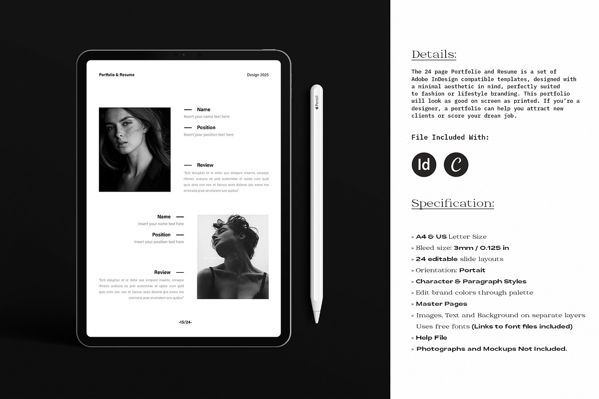 Design Portfolio and Resume Template preview 2