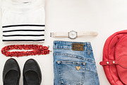 Red and denim fashion outfit 1/3, a Beauty & Fashion Photo by Lum3n (Thumbnail 1 of 2)