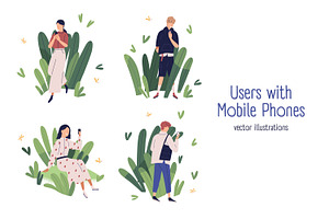 App users with mobile phones set, a Person Illustration by Good Studio